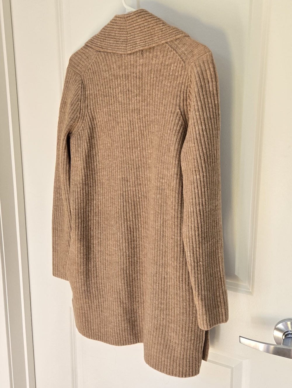 Banana Republic Tan Open-Front Ribbed Cardigan Sz S - Picture 8 of 13
